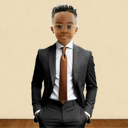 Darrk Green Boy Formal Wedding Suits Notch Lapel Kids Jacket Pants 2 Pieces Child Tuxedo Casual Suit for 2-16 Years Old Children
