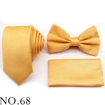 Hot Sale Purple Pink Sage Green Tie Set Polyester Necktie Bowtie Cufflink Brooch For Groom Suit Wedding Cravat Shirt Accessory