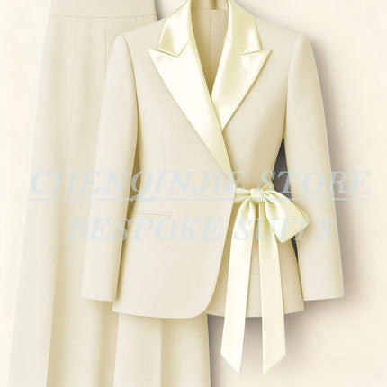 Customzied Women's Suits Blazer Fashion Peak Lapel Skinny Office Lady Outfits Formal Female 2 Piece Jacket Pants Full Sets