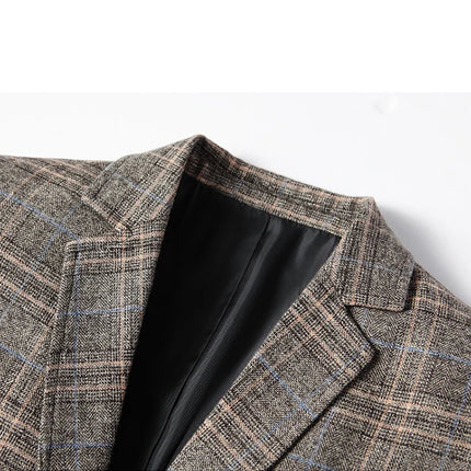 Men Spring Autumn Business Casual Suit Jacket Mens Suits Formal Slim Fit Coat Male Party Wedding Single Breasted Elegant Tops