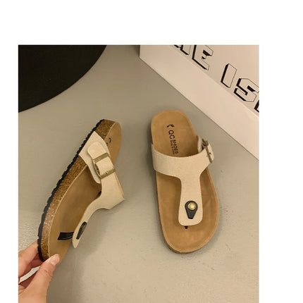 Women's Classic Buckle Strap Birken Slippers 2025 Summer New Design Brand Soft Cork Sandals Ladies Comfort Beach Flip Flop Shoes