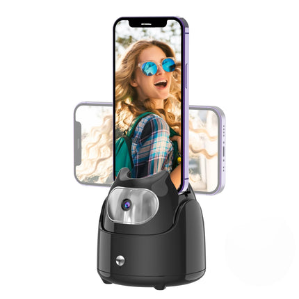Portable 360°Rotation Auto Face Tracking Gimabl Tripod AI Smart Shooting Phone Holder for Live Vlog Streaming Video Selfie Stick
