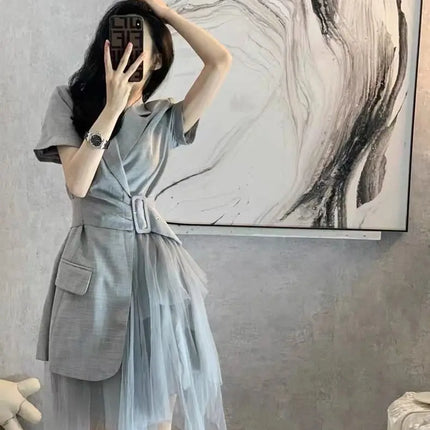 Women Clothing Temperament Suit Dress Robe Summer Dress Vestidos De Mujer Elegantes New Feminino Платье