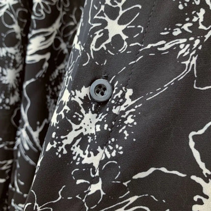 New Hong Kong Style Long Sleeved Shirt for Men, Thin and Trendy Korean Printed Shirt, All Match Printing Popularity Top