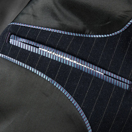 2025 new men's striped suit (suit + trousers) stylish and handsome British style wedding handsome two-piece set