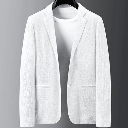 Men Two piece Suit Striped Pleated Men Pants Set Pleated Drawstring Loose Lapel Pockets Thin Formal Business Men Set