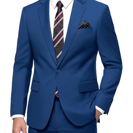 Elegant Men's Suit 2-Piece Set Slim Fit Jacket Pants for Men Wedding Party Formal Business Blazer Classic Prom Tuxedo 2026 New