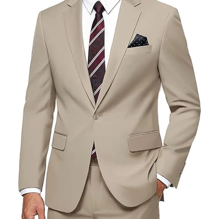 Elegant Men's Suit 2-Piece Set Slim Fit Jacket Pants for Men Wedding Party Formal Business Blazer Classic Prom Tuxedo 2026 New