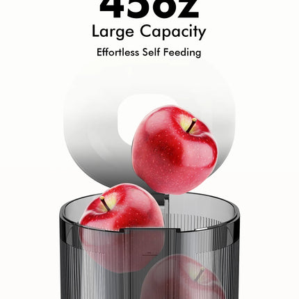 SIFENE Whole Fruits Cold Press Juicer Machine, 4.3-inch (110mm) Large Feed Chute for Vegetables and Fruits, Easy to Clean, Red