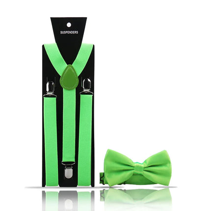 Elegant Fashion Adult Men's Suspenders And Bow Tie Two Pcs Set Harness Man For Pants Gentleman Suit Accessories Wedding Business