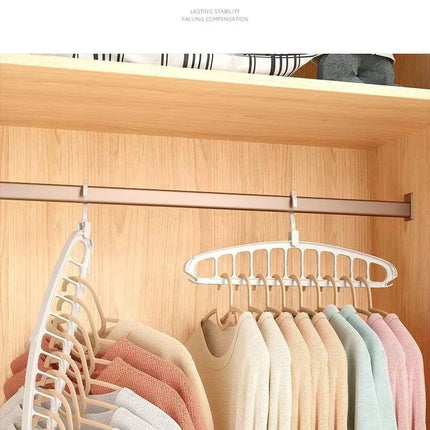 Multi-functional Folding 11-Hole Hanger Closet Organizer Rack Space-saving Multi-tier Hanging Rack Indoor Clothes Drying Rack