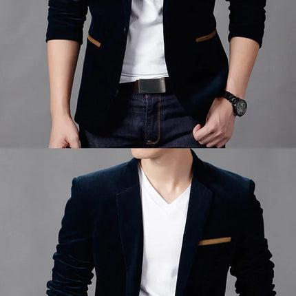 Men Corduroy Suits Jackets Male Smart Casual Dress Suits High Quality Blazers Slim Single-breasted Suits Jackets And Coats 4XL