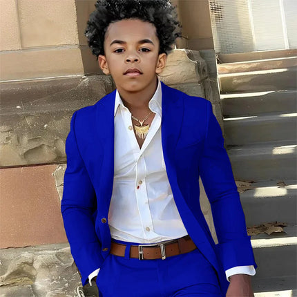 Casual Suit Boys Wedding Tuxedo Light Green Jacket Pants 2 Piece Set Formal Clothes Holiday Party Blazer Kids Custom Outfit