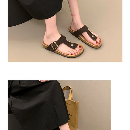 Women's Classic Buckle Strap Birken Slippers 2025 Summer New Design Brand Soft Cork Sandals Ladies Comfort Beach Flip Flop Shoes