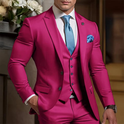 Elegant Formal Men's Suit 3 Piece Suit Wedding Tuxedo Groom Custom Outfit Party Elegant Suit for Best Man Tailor Made