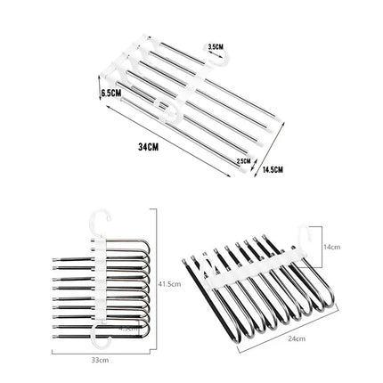 Folding Clothes Hanger Closet Organizer Space Saving Hanger Multi-port Clothing Rack Plastic Scarf Storage hangers for clothes