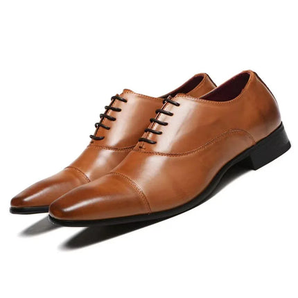 Fashion Business Dress Men Shoes 2025 New Classic Leather Men's Formal Shoes Comfortable Slip On Dress Shoes Men Oxfords