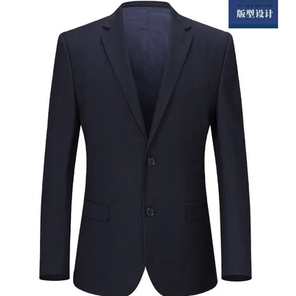 Solid Color Suit Men's Formal Wedding Best Man Sales Work Clothes Gentleman's Professional Show Business Office (Blazer+ Pants)