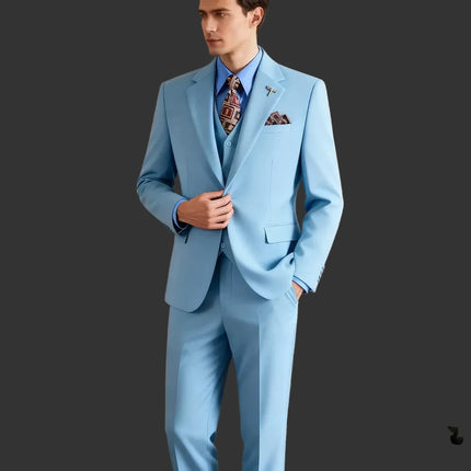 Men's Professional Business Attire Suit Set with Waistcoat And Trousers for Wedding Formal Wear