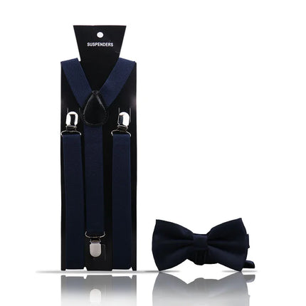 Elegant Fashion Adult Men's Suspenders And Bow Tie Two Pcs Set Harness Man For Pants Gentleman Suit Accessories Wedding Business