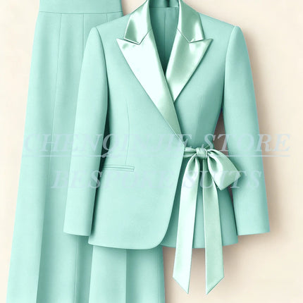 Customzied Women's Suits Blazer Fashion Peak Lapel Skinny Office Lady Outfits Formal Female 2 Piece Jacket Pants Full Sets