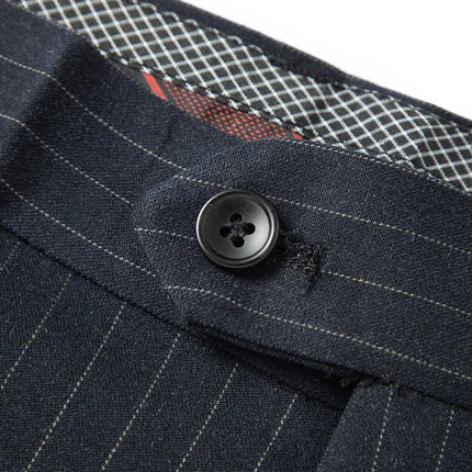 2025 new men's striped suit (suit + trousers) stylish and handsome British style wedding handsome two-piece set