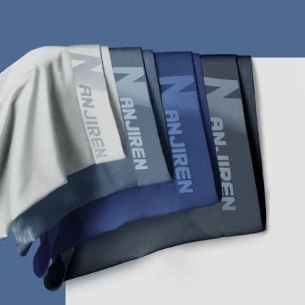 4PCS/Set Boxers Ice Silk Man Underwear Boxer Graphene Men Underpants Breathable Comfortable Men's Panties Ultrathin Shorts Trunk