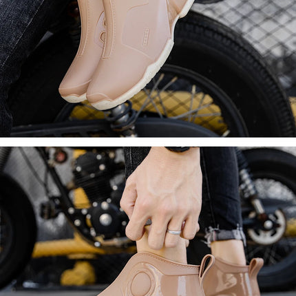 New Men's Outdoor Fishing Shoes Punk Ankle Rubber Boots Waterproof Strong Blocking Water Shoes Kitchen Shoes Size 39-44
