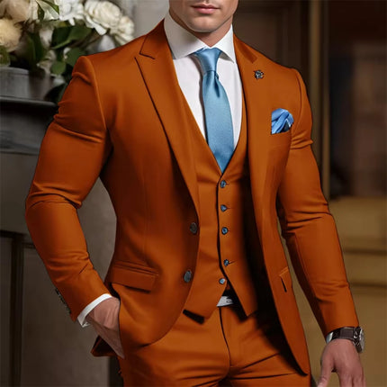 Elegant Formal Men's Suit 3 Piece Suit Wedding Tuxedo Groom Custom Outfit Party Elegant Suit for Best Man Tailor Made