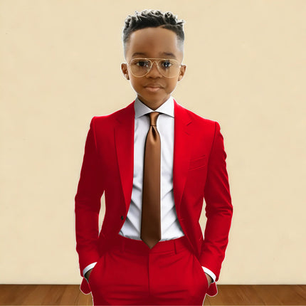 Darrk Green Boy Formal Wedding Suits Notch Lapel Kids Jacket Pants 2 Pieces Child Tuxedo Casual Suit for 2-16 Years Old Children