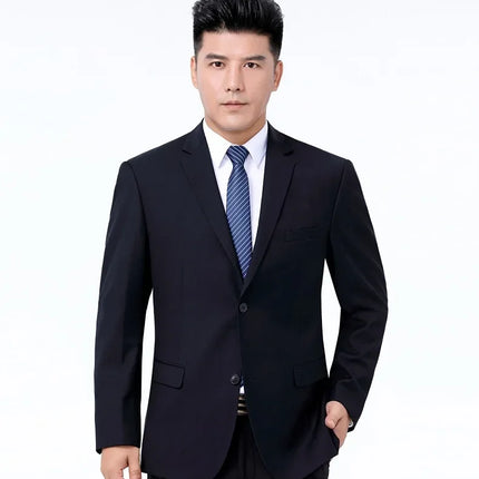 Solid Color Suit Men's Formal Wedding Best Man Sales Work Clothes Gentleman's Professional Show Business Office (Blazer+ Pants)