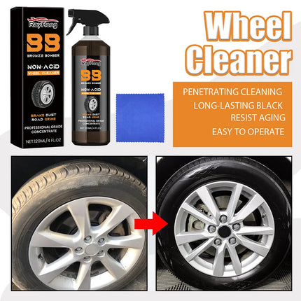 New 120ml Car Wheel Cleaning Agent Powerful Non-Acid Brake Cleaner Bug Remover Cleaning Tires on Alloy Chrome Painted Wheels
