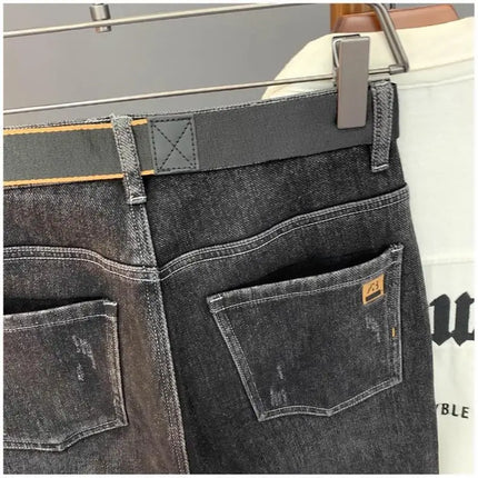 Stylish Slim Fit Men's Jeans Elastic Casual Long Pants Spring Autumn Winter Korean Version Trendy Brand Versatile Straight Leg