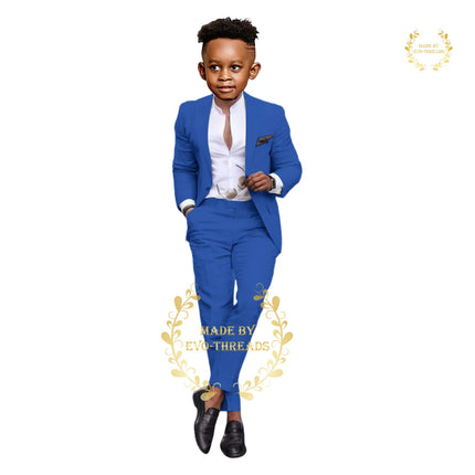 Boys' grass green suit 2-piece set (jacket+pants) premium linen casual blazer custom child tuxedo for summer beach wedding party
