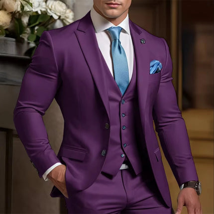 Elegant Formal Men's Suit 3 Piece Suit Wedding Tuxedo Groom Custom Outfit Party Elegant Suit for Best Man Tailor Made