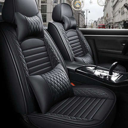 5-Seats PU Leather Universal Car Seat Covers Full set Front Rear Seat Cushion Anti-scratch Protection For Sedan SUV Seat
