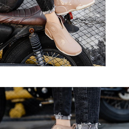 New Men's Outdoor Fishing Shoes Punk Ankle Rubber Boots Waterproof Strong Blocking Water Shoes Kitchen Shoes Size 39-44