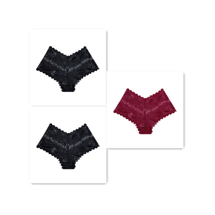 New Lace Low Waist Boxer Hollow Out Boxer Panties