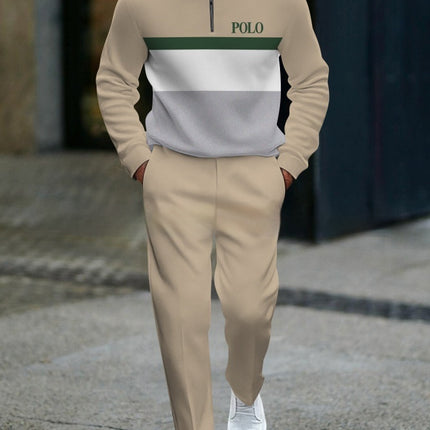 Casual Fashion Men's Long-Sleeve Pants Set