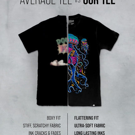 Natural Order T-Shirt - Cool Astronaut Design Tees for Men (Black, X-Large)