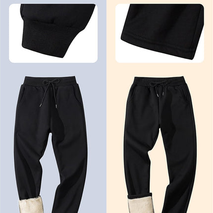 Men'S Fleece Sweatpants Winter Warm Athletic Sherpa Lined Track Joggers Pants