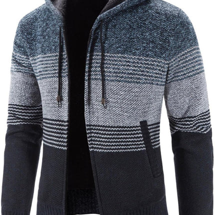 Hoodies for Men Zip up Hooded Fleece Sweatshirts Fashion Warm Winter Tops Fuzzy Sherpa Lined Jackets Coats for Men Trendy