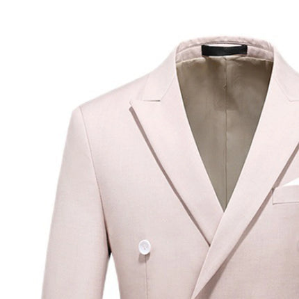 Mens 2 Piece Double Breasted Suit Slim Fit Tuxedo Blazer and Pants plus Size Classic Formal Dinner Suits for Wedding Prom Homecoming on Sale