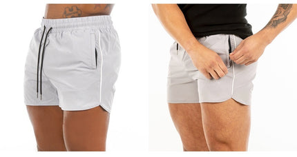 Sports Short Shorts Zipper Pocket Stretch Training Pant