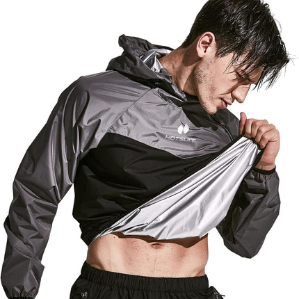 Sauna Suit for Men Sweat Sauna Jacket Pant Gym Workout Sweat Suits
