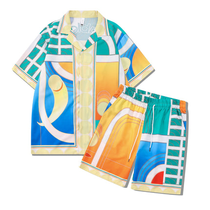 Beach Men And Women Short Sleeve Shirt Outfit