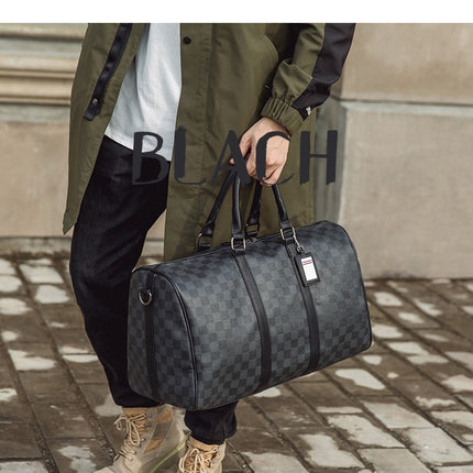 Large Capacity Short Distance Crossbody Bag Korean Plaid Travel Handbag