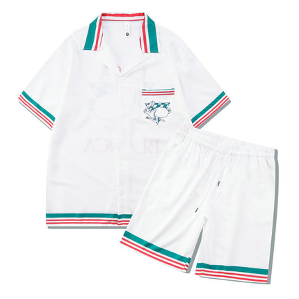Beach Men And Women Short Sleeve Shirt Outfit
