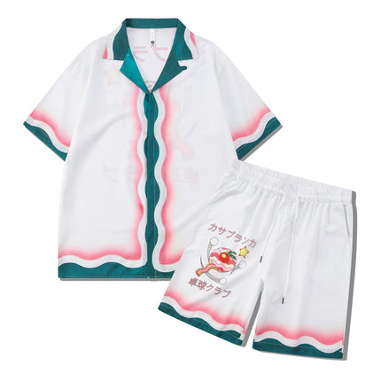 Beach Men And Women Short Sleeve Shirt Outfit