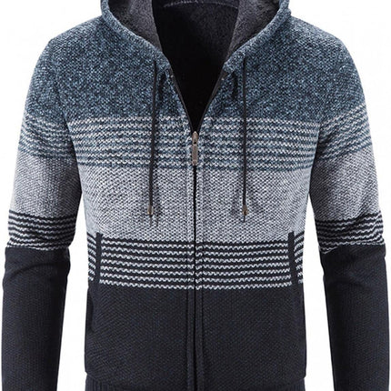 Hoodies for Men Zip up Hooded Fleece Sweatshirts Fashion Warm Winter Tops Fuzzy Sherpa Lined Jackets Coats for Men Trendy